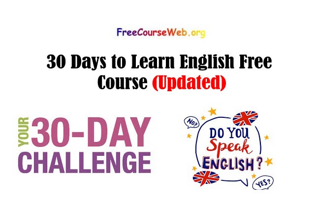 30 Days to Learn English Free Course in 2022