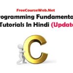 C Programming Fundamentals Free Tutorials In Hindi