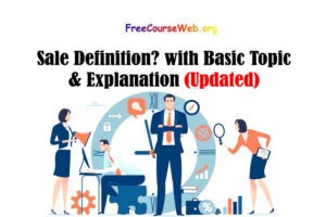 Sale Definition? with Basic Topic & Explanation