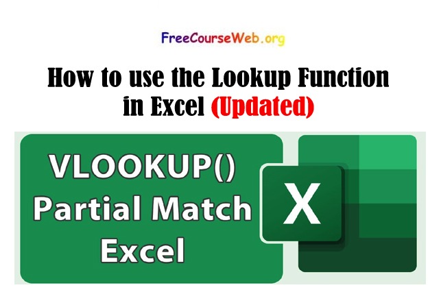 How to use the Lookup Function in Excel