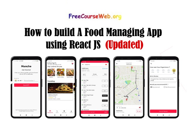 How to build A Food Managing App using React JS 