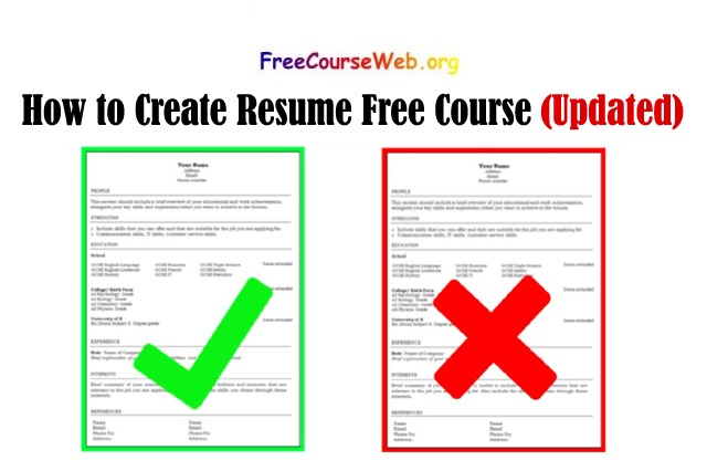 How to Create Resume Free Course
